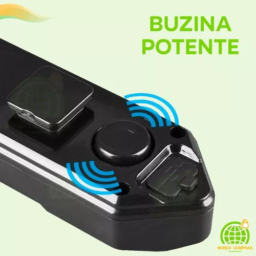 Lanterna traseira de bike  sem fio USB com seta e buzina