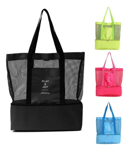 Bolsa com compartimento térmico para piqueniques, praias, clubes e piscinas