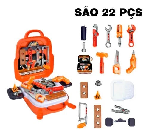 Kit maleta de ferramentas infantil 22 peças