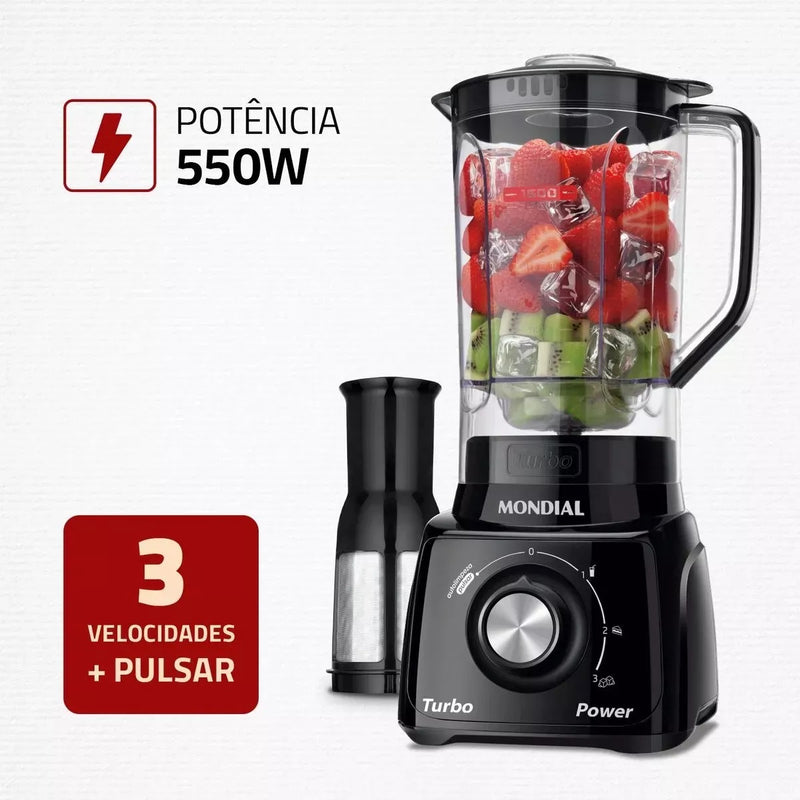 Liquidificador Mondial Turbo Power L-99 Fb Preto 500w
