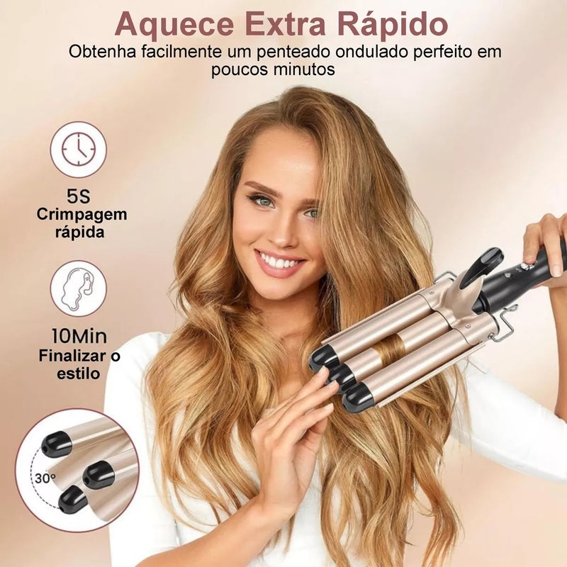 Modelador Cachos Triondas Chapinha De Ondular Cabelos