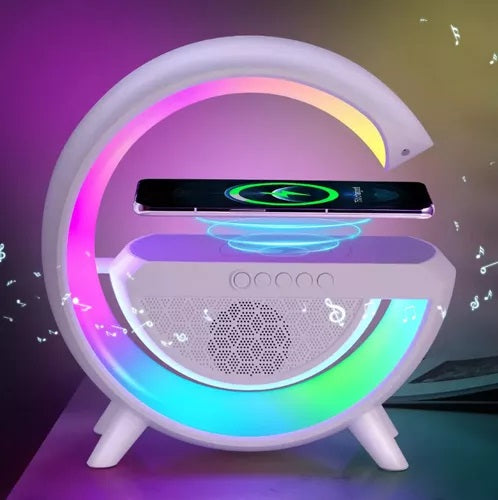 Luminária G-speaker Bluetooth Caixa Som Carregador Indução