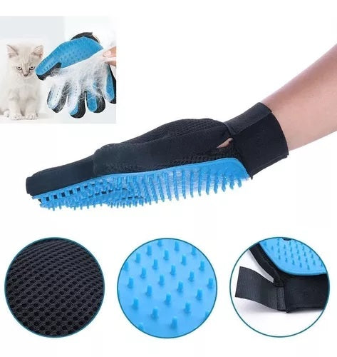 Luva Pet Escova Tira Remove Pelo Cachorro Gato Magnética