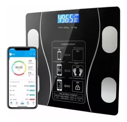 Balança Eletrônica Bluetooth Bioimpedância Com Aplicativo