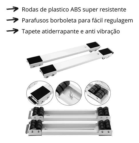 Base Com Rodinhas Para Geladeira Fogão Maquina De Lavar