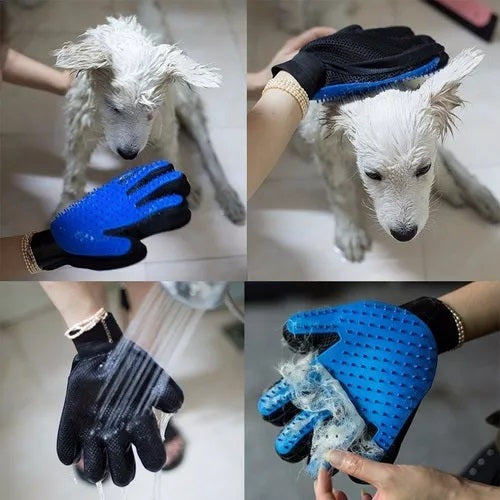 Luva Pet Escova Tira Remove Pelo Cachorro Gato Magnética
