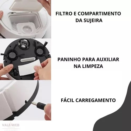 Robô Aspirador De Pó Poeira Automático Limpeza Doméstica
