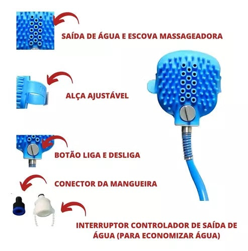 Ducha Spray Jato Mangueira Banho Cães E Gatos