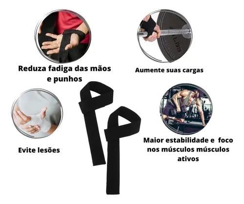 Tala Straps para musculação 100% Algodão