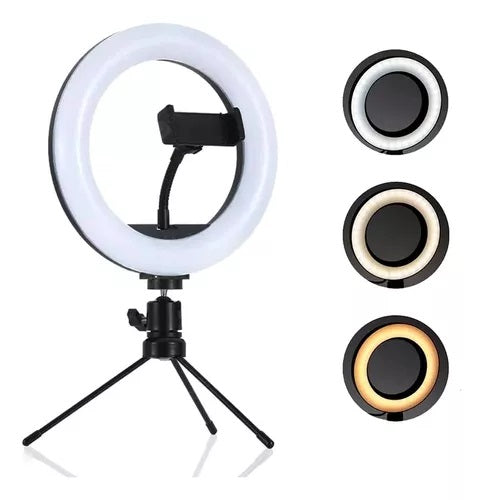 Ring Light - IIuminador de Mesa c/ Suporte Celular