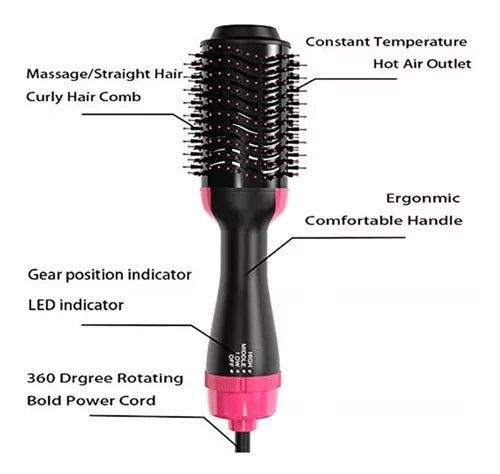 Escova Secadora 3 Em 1 - 110/220v - Seca Alisa E Modela