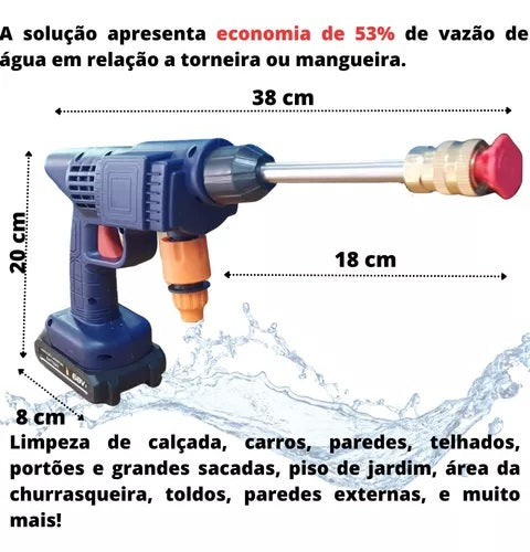 Lavadora Jato De Alta Pressão Recarregável Portátil