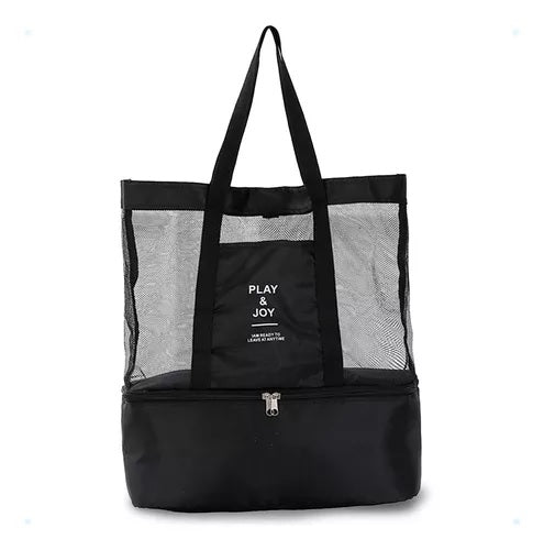 Bolsa com compartimento térmico para piqueniques, praias, clubes e piscinas