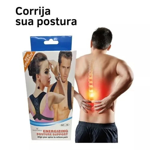 Colete Corretor Postural Ajustável Unissex Ajeita Coluna