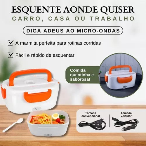 Marmita Eletrica Termica Portatil Carro 12v/24v 110v/220v