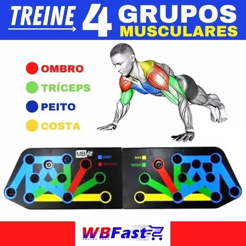 Aparelho Prancha Exercícios Flexão Peitoral Costas Tríceps