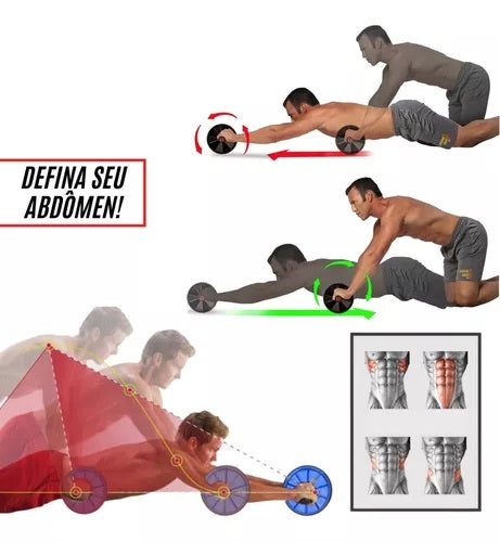 Roda Abdominal Fitness Crossfit Exercicio Malhação Lombar