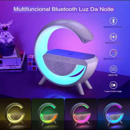 Luminária G-speaker Bluetooth Caixa Som Carregador Indução