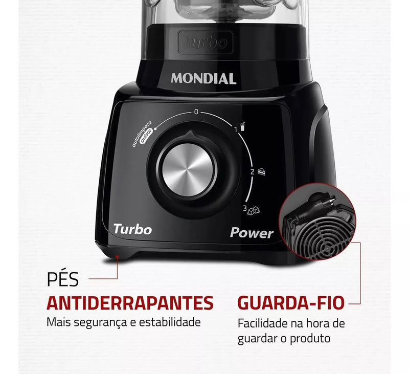 Liquidificador Mondial Turbo Power L-99 Fb Preto 500w