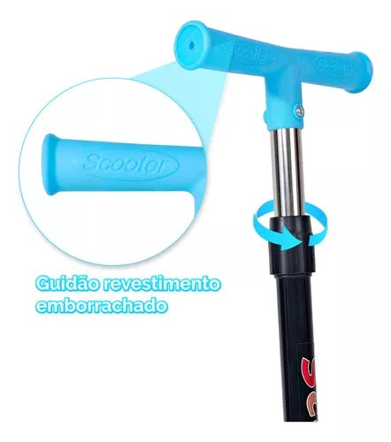 Patinete Infantil 3 Rodas De Led Dobrável