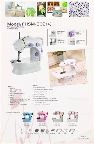 Mini máquina de costura portátil