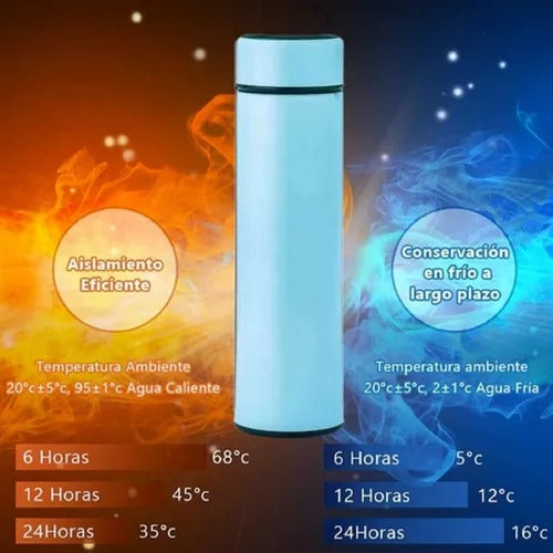 Garrafa Térmica com Medidor de Temperatura Digital Led