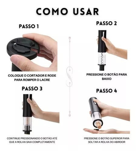 Abridor de Vinho Elétrico