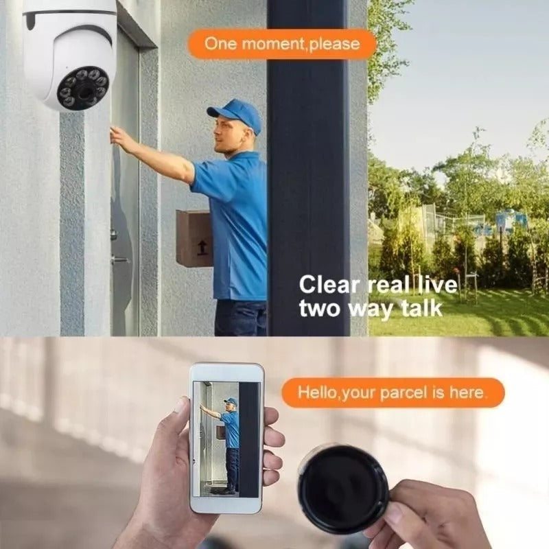 Câmera de Segurança Espiã 360° (funciona como Lâmpada Panorâmica) - Wifi