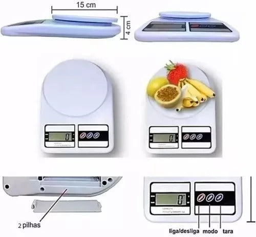 Balança Digital De Precisão Cozinha 10kg Nutrição Dieta