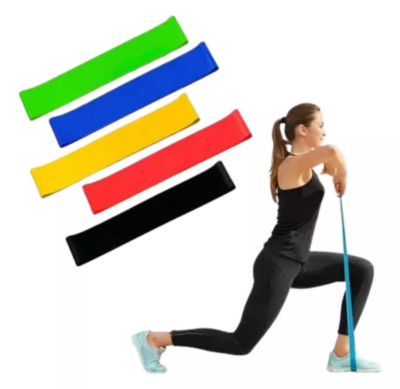 Kit 5 Elásticos Mini Band Para Treino Exercícios