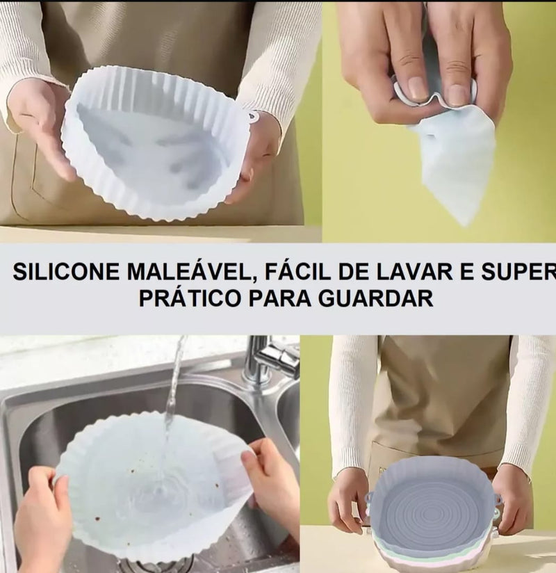 Forro Silicone p/ Airfryer (Bandeja Reutilizavel)