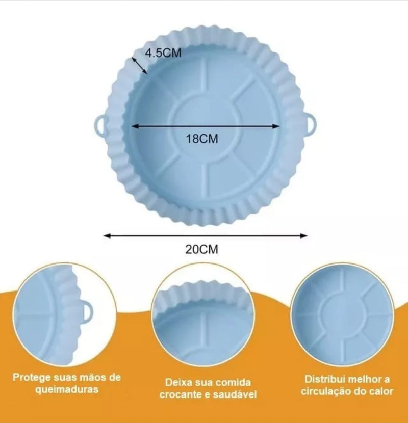 Forro Silicone p/ Airfryer (Bandeja Reutilizavel)