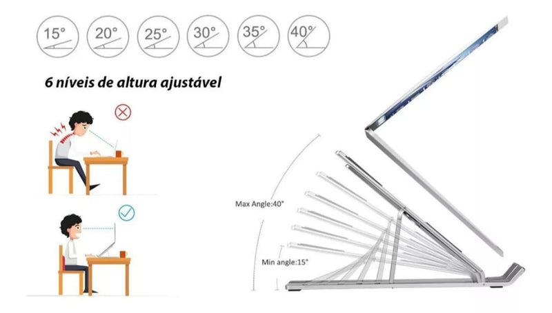 Base Suporte Notebook Regulável