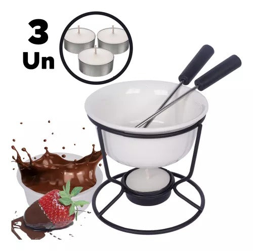 Conjunto de Fondue em Cerâmica Antiaderente