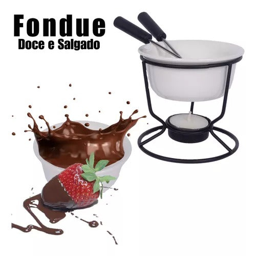 Conjunto de Fondue em Cerâmica Antiaderente