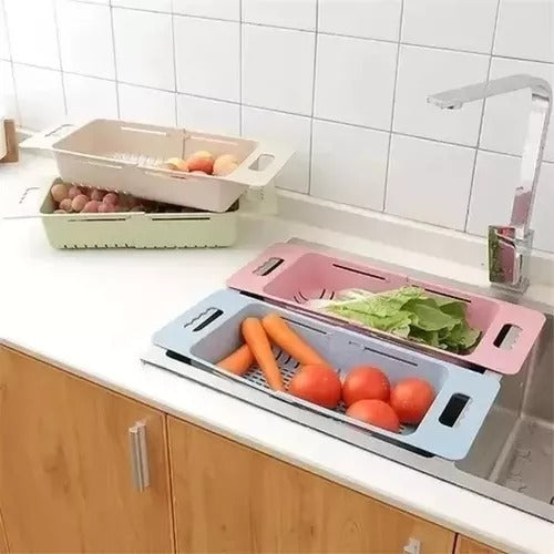 Escorredor de Alimentos ajustável p/ pia