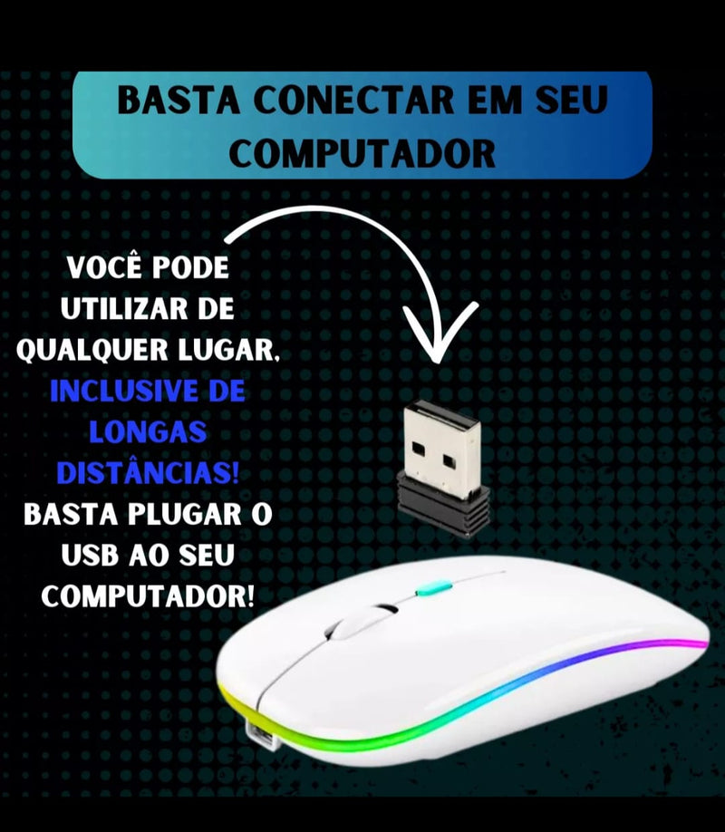 Mourse Sem Fio Wireless Optico Led