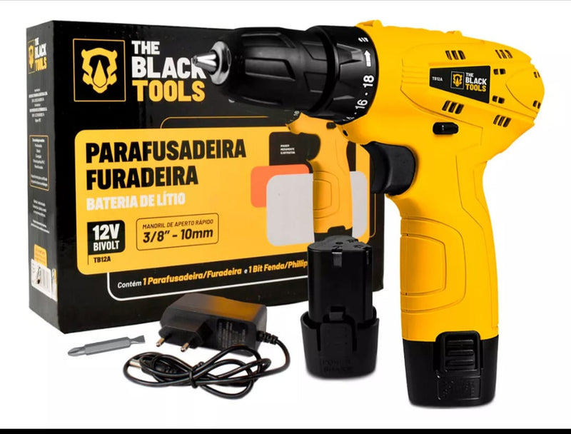 Furadeira Parafusadeira à Bateria 12v C/ Acessórios