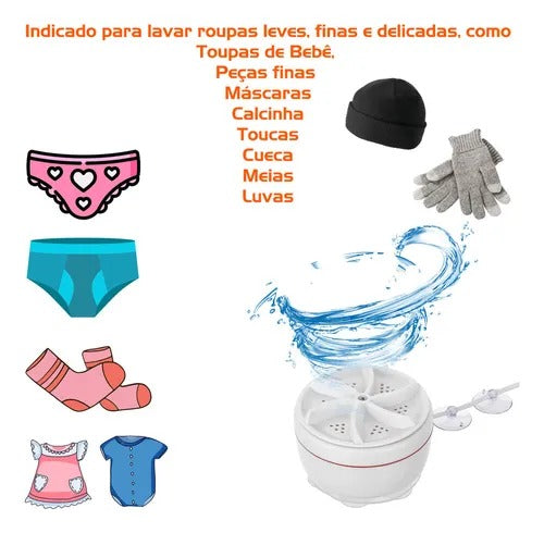 Mini Máquina De Lavar Roupa Portátil