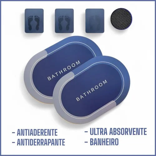 Tapete Ultra Absorvente De Banheiro - 2 Uni