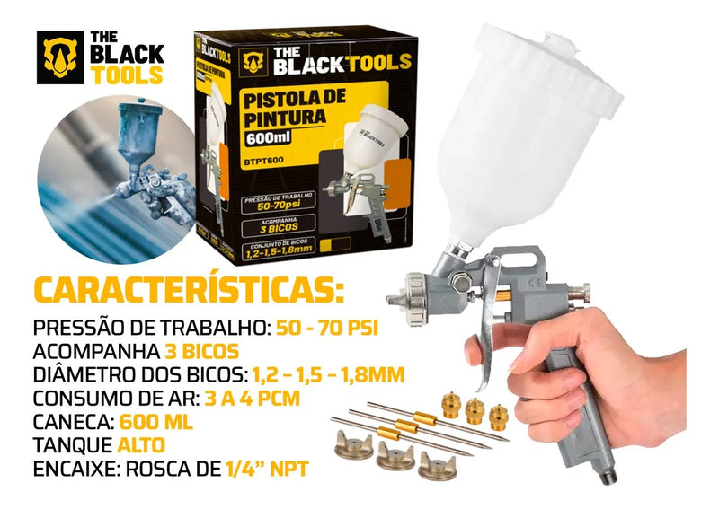Pistola de Pintura com 3 Bicos